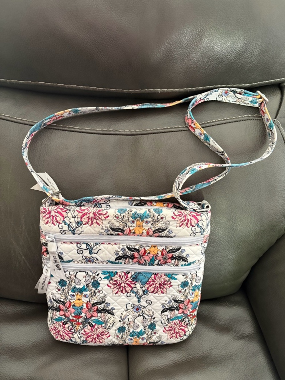 Vera Bradley Harry Potter Forbidden Forest Triple Zip Hipster Crossbody
